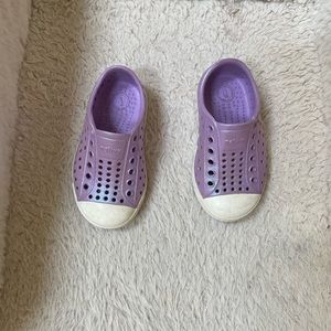 Native shoes (size 6) purple metallic